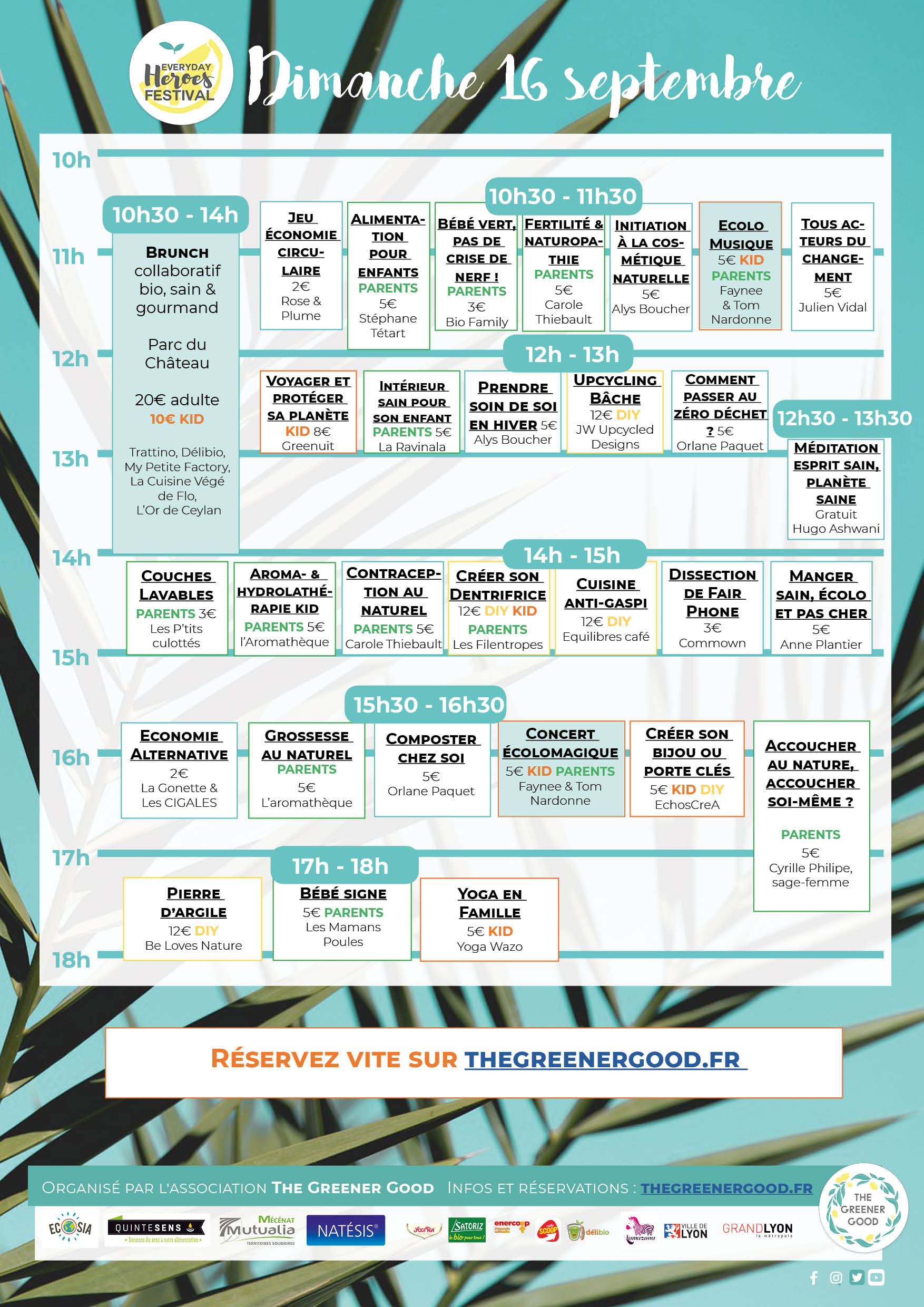 Programme Festival Everyday Heroes dimanche