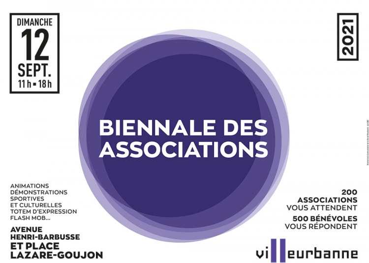 Affiche biennale des associations Villeurbanne 2021